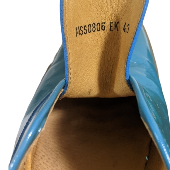 Opening Ceremony Patent Blue Green Derby Espadrille, 43 - Picture 9 of 10